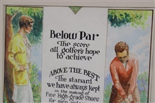 Original Artwork for 'Below Par' Star Shoe Co. Golf Shoes Advertisement - Framed