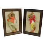Walt Disney Employee & Artist Duff Tweed Two (2) Wood Carved 3 Dimensional Artwork