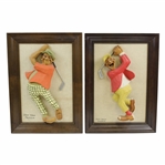 Walt Disney Employee & Artist Duff Tweed Two (2) Wood Carved 3 Dimensional Artwork