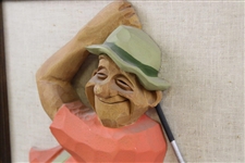 Walt Disney Employee & Artist Duff Tweed Two (2) Wood Carved 3 Dimensional Artwork