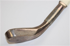 Circa 1900 Sterling Silver & Ivory Long Nose Golf Club Page Turner