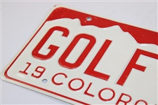 Arnold Palmer 1960 US Open Cherry Hills 'Golf-60' Colorado Contestant Courtesy License Plate 