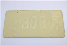 Jack Nicklaus 1980 US Open Baltusrol GC 'N-008-J' New Jersey Courtesy Contestant License Plate 