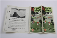 Vintage 'Michigan In Summer' Pennsylvania Railroad Travel Brochure
