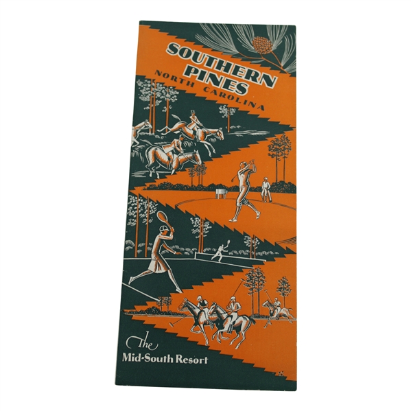 Circa 1932 Southern Pines, North Carolina The Mid-South Resort Travel Brochure