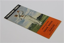 Circa 1940's Swinging Thru How To Play Golf Dunlop Brochure by Craig Wood