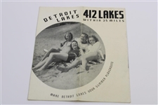 Circa 1930 Minnesota's Finest Golf Course - 18 Holes - Detroit Lakes, Mn. Travel Brochure