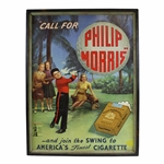 Circa 1940s Large Oversize "Call For Phillip Morris" Advertisement - Framed