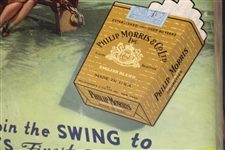Circa 1940's Large Oversize Call For Phillip Morris Advertisement - Framed