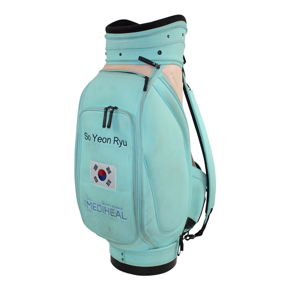 So Yeon Ryu Tour Used LPGA Tour Staff Teal Vessel Golf Bag at 2019 US Womens Open - Runner Up!