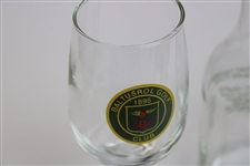 Two (2) Baltusrol Golf Club '1895' Logo Glasses & 1980 Us Open Logo Decanter