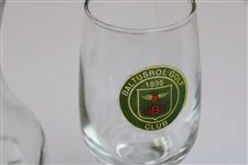 Two (2) Baltusrol Golf Club '1895' Logo Glasses & 1980 Us Open Logo Decanter