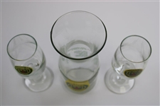 Two (2) Baltusrol Golf Club '1895' Logo Glasses & 1980 Us Open Logo Decanter