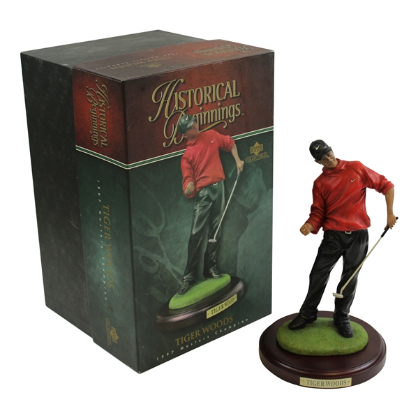 Tiger Woods Upper Deck Ltd Ed Historical Beginning 1997 Masters Champ Statue In Box