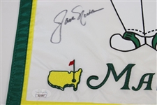Jack Nicklaus Signed Undated Masters Caddy Logo Garden Flag JSA #QQ72487