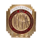 1936 ICGAA Intercollegiate Golf Championship at North Shore Contestant Badge