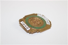 1949 WGA Western Golf Championship Contestant Badge - Frank Stranahan Winner