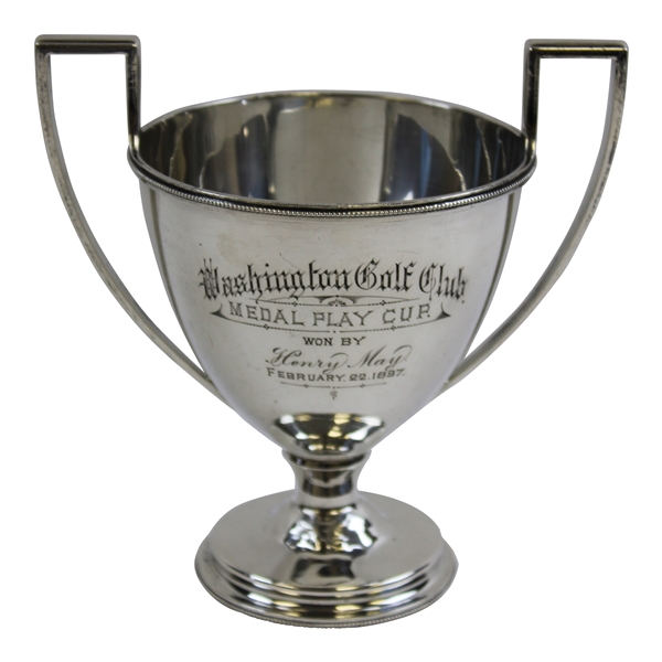 1897 Washington Golf Club Medal Play Cup Sterling Silver Trophy Won by Henry May