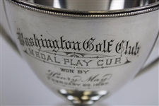 1897 Washington Golf Club Medal Play Cup Sterling Silver Trophy Won by Henry May