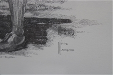 Bobby Jones Ltd Ed 792/850 Post-Swing Pencil Sketch 1992 Print - Framed