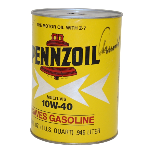 Arnold Palmer Signed Classic Pennzoil 10W-40 Motor Oil Can JSA ALOA