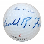 President Gerald R. Ford Signed Personal Titleist Logo Golf Ball JSA #BB85789