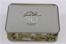 Arnold Palmer 50th Appearance at The Masters Comm. Coin & Golf Balls in Tin