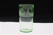 Vintage Golf Themed Green Drinking Glass