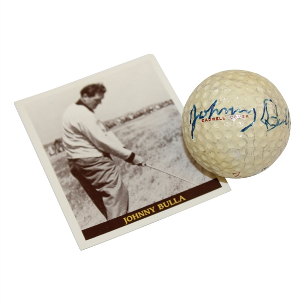 Johnny Bulla Signed Golf Ball with Golf Card JSA #VV01863