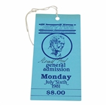 President Gerald Jerry Ford Signed 1981 Jerry Ford Inv. Monday Ticket JSA ALOA