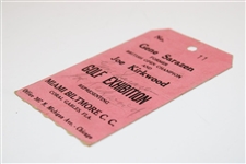 Gene Sarazen & Joe Kirkwood Signed Golf Exhibition Ticket No. 11 JSA #VV01856