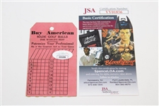 Gene Sarazen & Joe Kirkwood Signed Golf Exhibition Ticket No. 11 JSA #VV01856