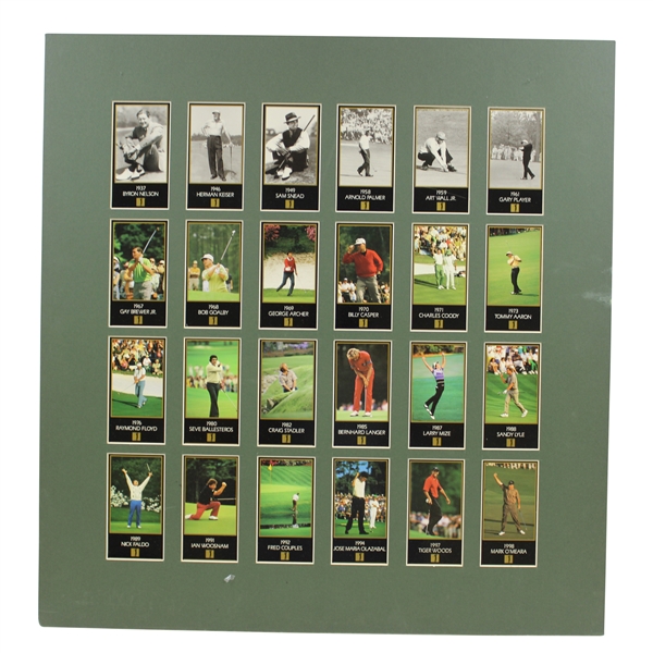 Thirty (30) Champions of Golf Masters Collection Golf Cards (GSV) - Matted with Tiger