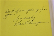 Paul Runyan Signed 1962 'Paul Runyan's Book for Senior Golfers' Book JSA ALOA