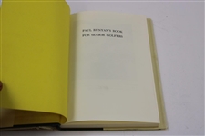 Paul Runyan Signed 1962 'Paul Runyan's Book for Senior Golfers' Book JSA ALOA