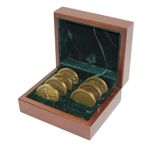 Arnold Palmer Major Championship Commemorative Bronze Medallions (7) in Box