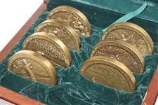 Arnold Palmer Major Championship Commemorative Bronze Medallions (7) in Box