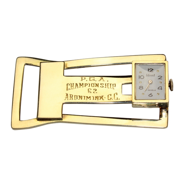 Gary Players 1962 P.G.A. Championship at Aronimink Golf Club 14K Gold Buckle/Watch