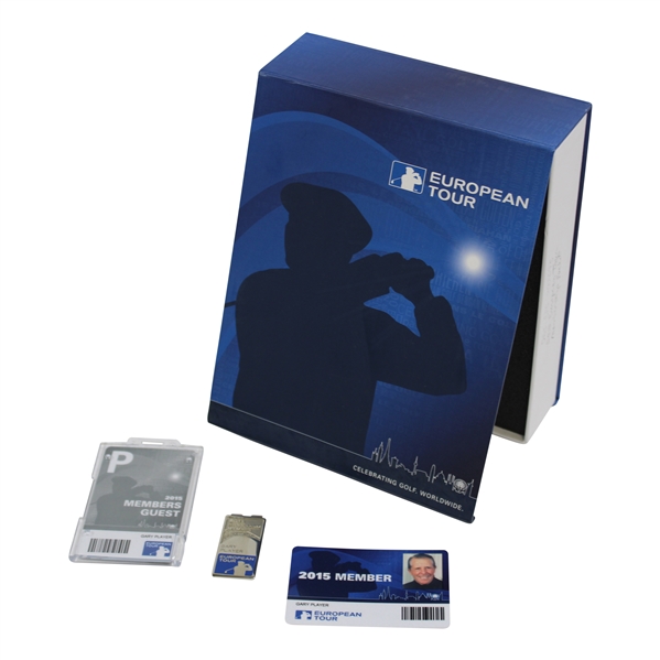 Gary Players 2015 European Tour Member Packet In Box with Card, Clip & Pass