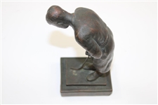 Vintage Bobby Jones Putting on Plinth Bronze Statue