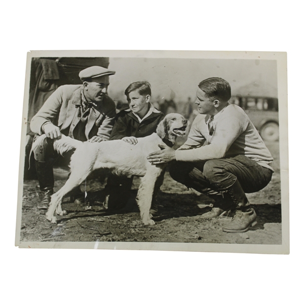 1927 Bobby Jones & Ty Cobb at Georgia Bird Dog Field Trials Press Photograph 