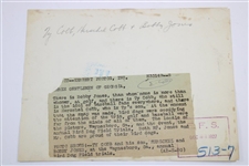 1927 Bobby Jones & Ty Cobb at Georgia Bird Dog Field Trials Press Photograph 
