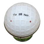 Classic The 19th Hole Mesh Golf Ball Themed Decanter & Glasses Holder