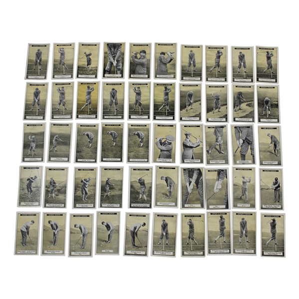 Full Set of Fifty (50) 1925 Imperial Tobacco How to Play Golf Golf Cards