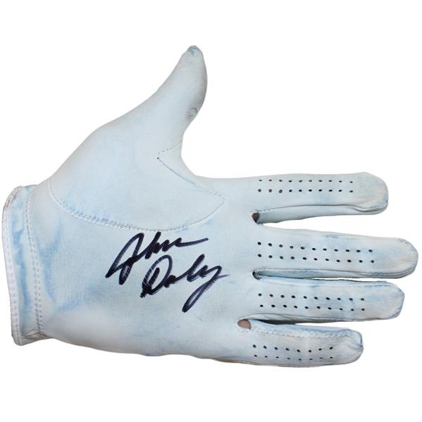 John Daly Signed Match-Used Titleist Left-Handed White Golf Glove JSA ALOA