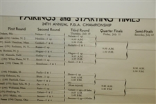 1941 PGA Championship Quarter Finals Pairing Sheet - Vic Ghezzi Defeats Byron Nelson in Finals