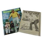 Lee Trevino Signed 1971 Newsweek & Signed Making the Putt Photo JSA ALOA