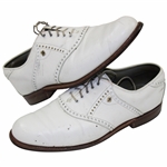 Greg Normans Personal Worn FootJoy Classic-Dry White Golf Shoes