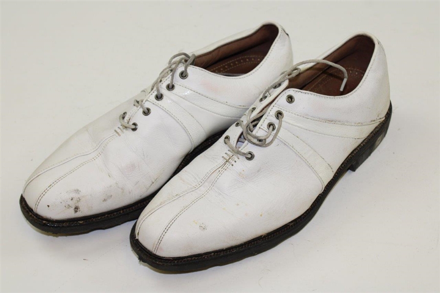 Greg Norman's Personal Worn FootJoy ICON White Golf Shoes