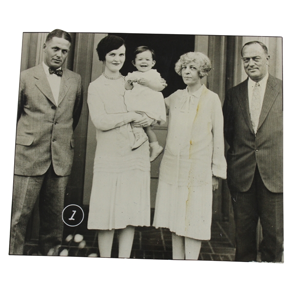 Bobby Jones, Mary, Daughter & Bobby's Parents 1926 Family Wire Photograph 